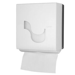 Megamini Pull and Cut Paper Dispenser in White